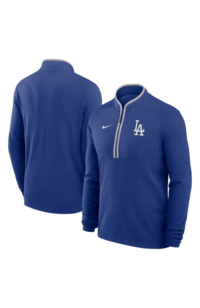 Nike Men's Nike Royal Los Angeles Dodgers Dri-FIT Victory Half-Zip Pullover, Main, color, 