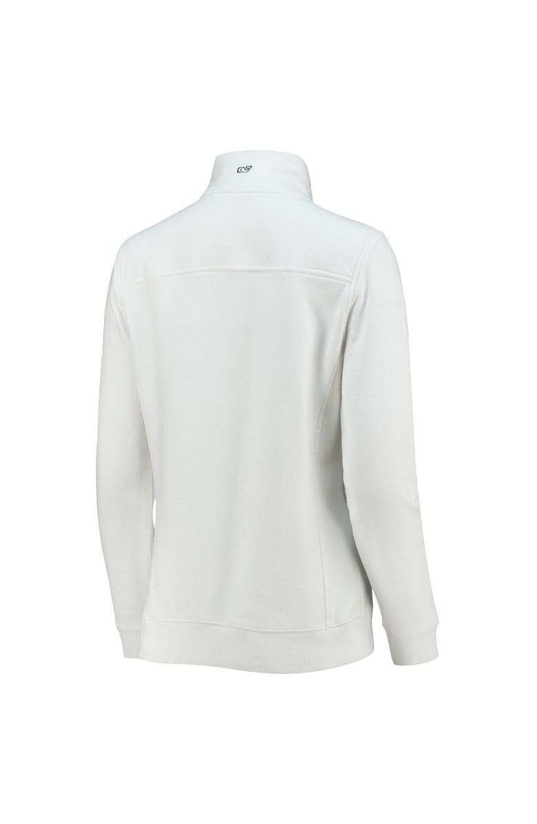 vineyard vines Women's Vineyard Vines White Miami Hurricanes Shep Shirt 2.0 Quarter-Zip Jacket, Alternate, color, 