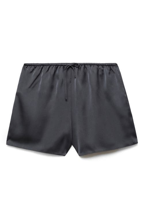 Mango Satin Drawstring Pajama Shorts