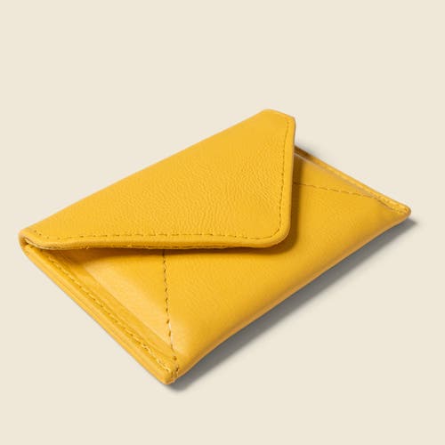 Casupo Mini Envelope Wallet With Rfid Protection In Yellow