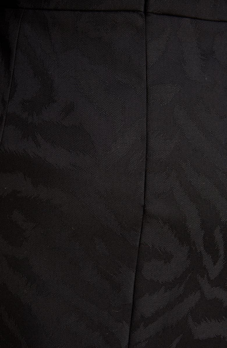 Saint Laurent Shadow Tiger Stripe Wool Miniskirt, Alternate, color, 