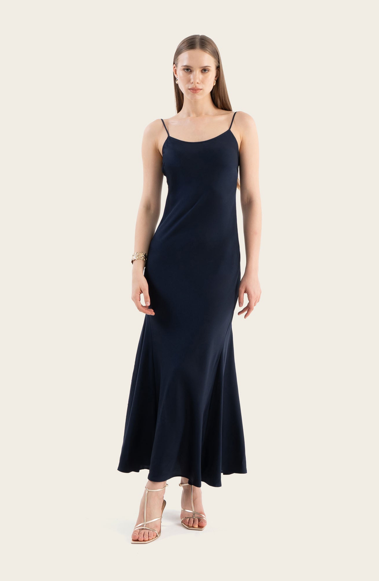 Italic Marlowe Silk Maxi Dress, Main, color, Navy