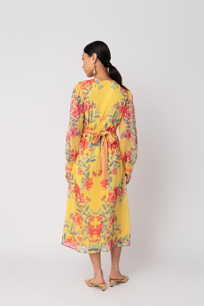 Naomi Yellow Dress, Alternate, color, Yelow Floral Print