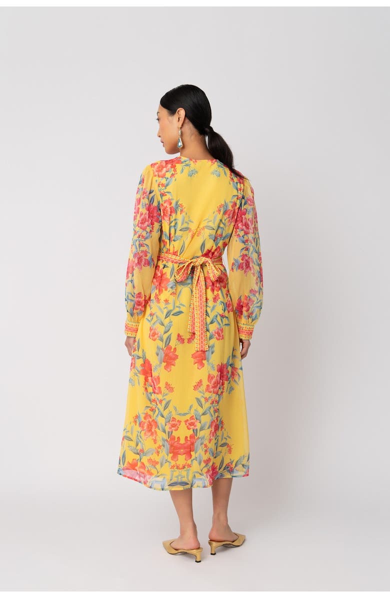 RAISHMA Naomi Yellow Dress, Alternate, color, Yelow Floral Print