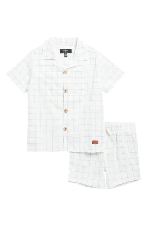 Kids' Cotton & Linen Shirt & Shorts Set (Toddler)