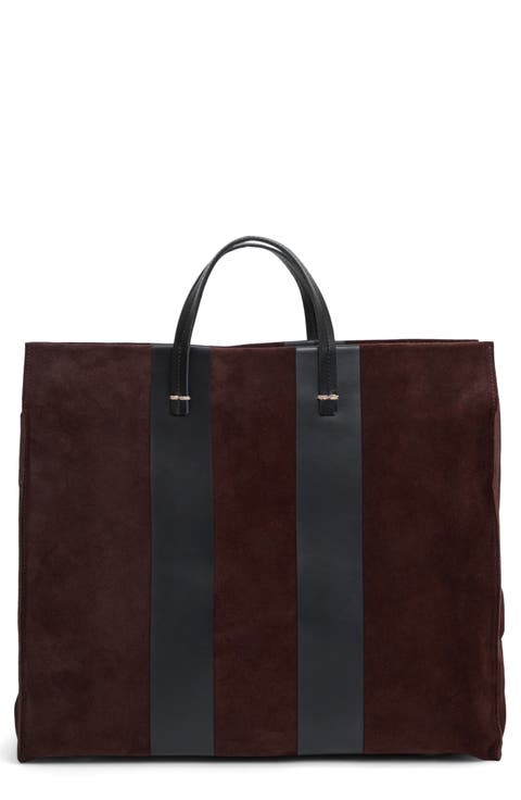 Simple Suede & Leather Tote