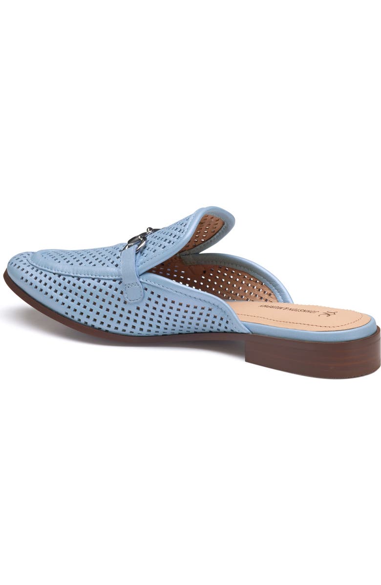 Johnston & Murphy Ali Perforated Bit Mule, Alternate, color, Light Blue Pearlized