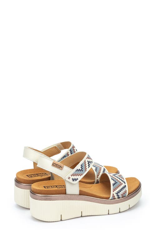Pikolinos Gomera Platform Wedge Sandal In Nata