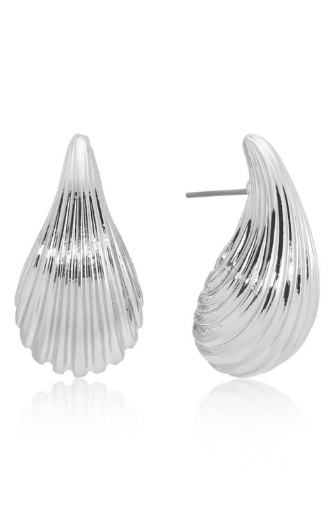 Textured Teardrop Earrings