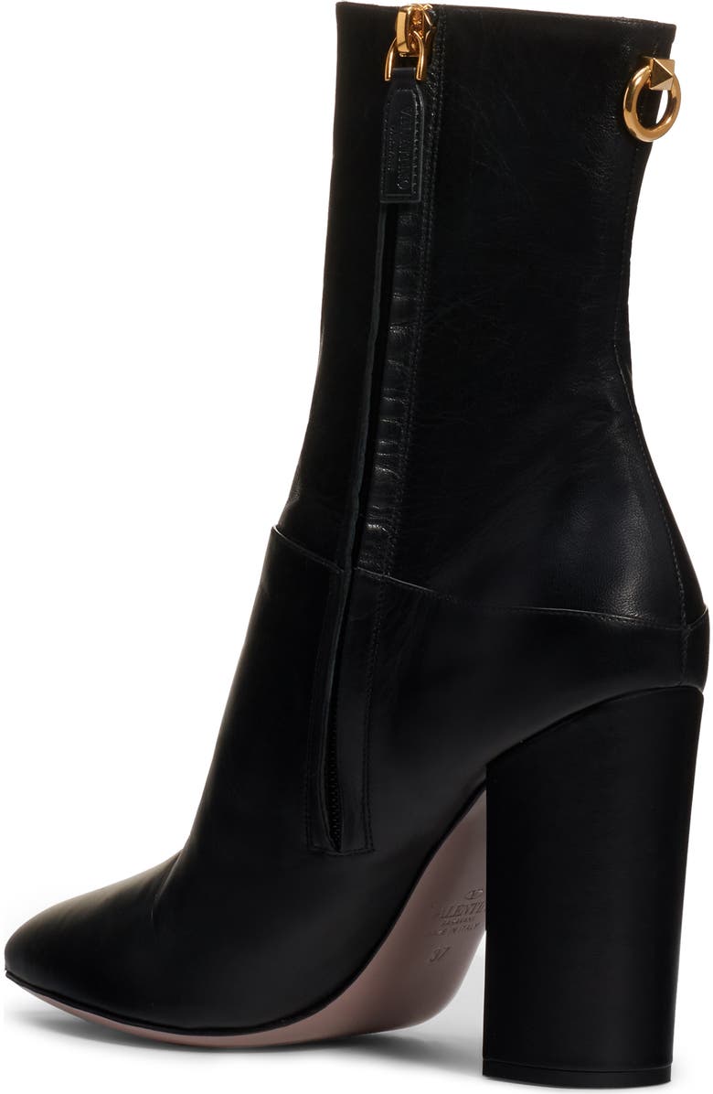 Valentino Garavani Ringstud Pointed Toe Bootie, Alternate, color,
