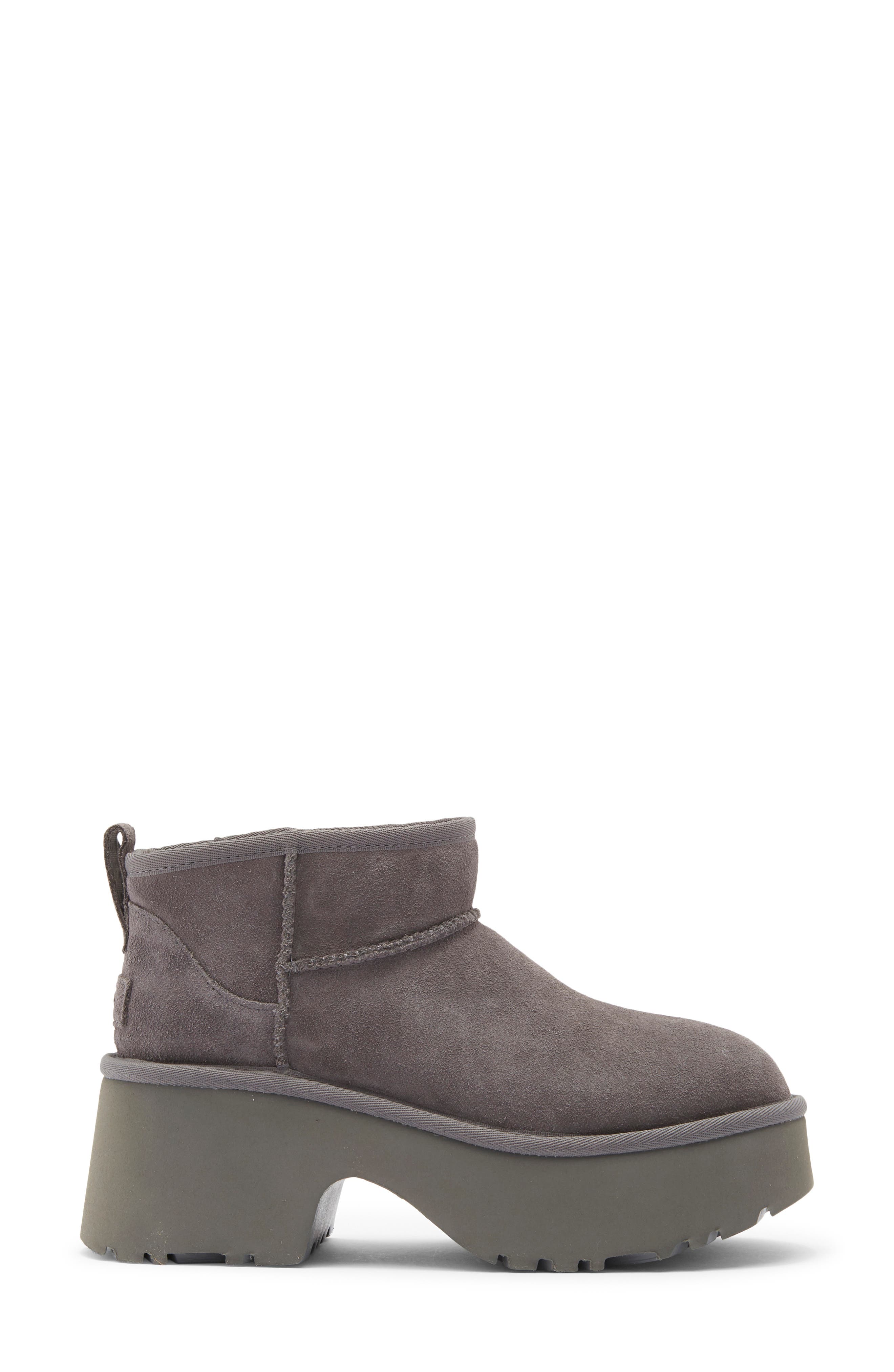 UGG<sup>®</sup> Classic Ultra Mini New Heights Platform Boot, Alternate, color, Charcoal