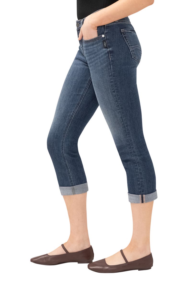Suki Curvy Mid Rise Capri Jeans, Alternate, color, INDIGO