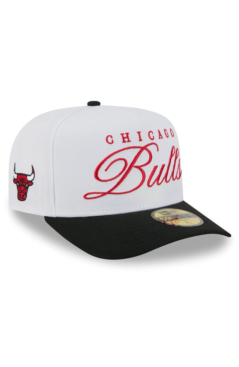 New Era Men's New Era White/Black Chicago Bulls 2025 NBA Draft A-Frame 59FIFTY Fitted Hat, Alternate, color, White