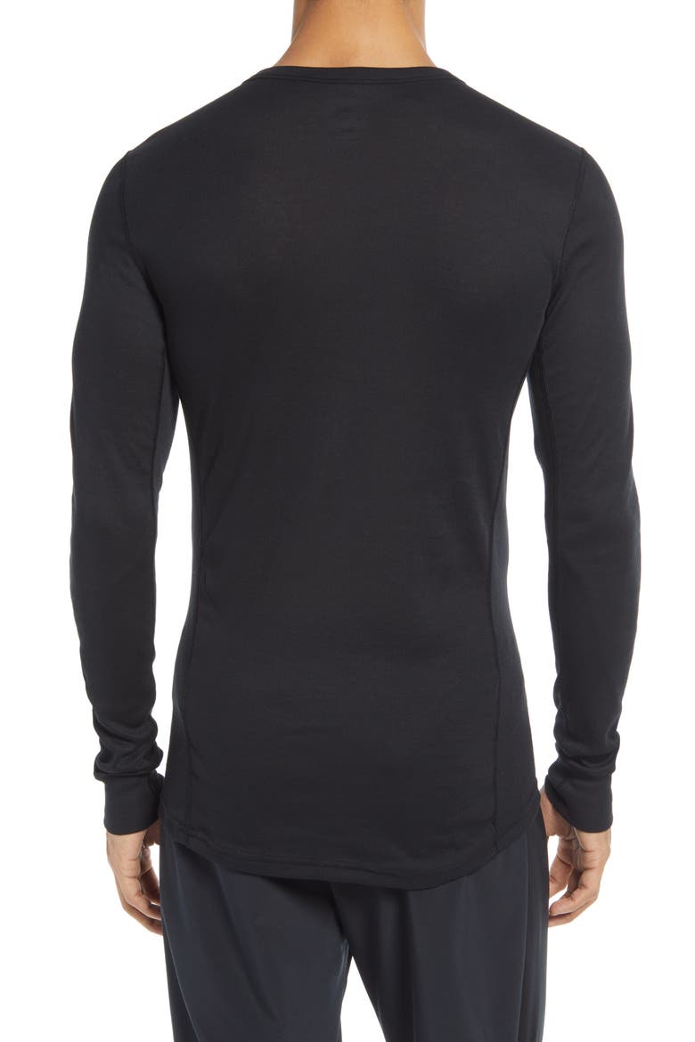 Men's Active Warm ECO Base Layer Top, Alternate, color, BLACK