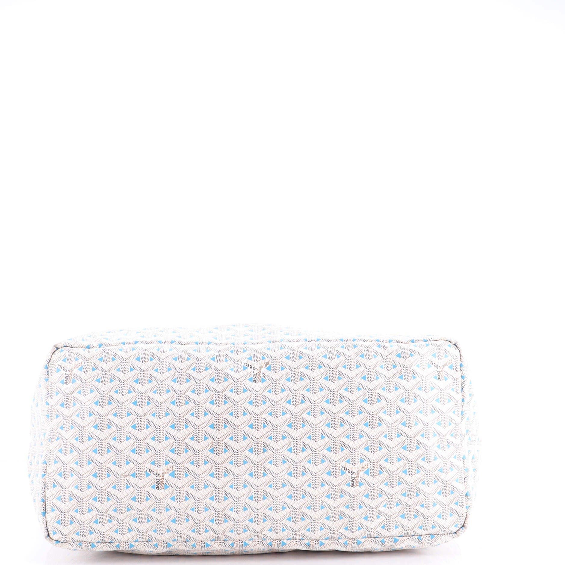 Pre-Owned Goyard Saint Louis Tote Claire Voie Coated Canvas GM, Alternate, color, White