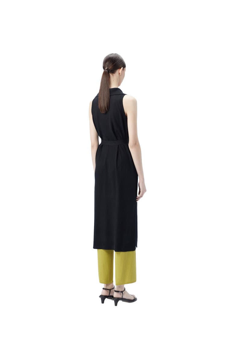 GOBI Mongolian Cashmere Sleeveless Silk Cashmere Polo Dress, Alternate, color, Black