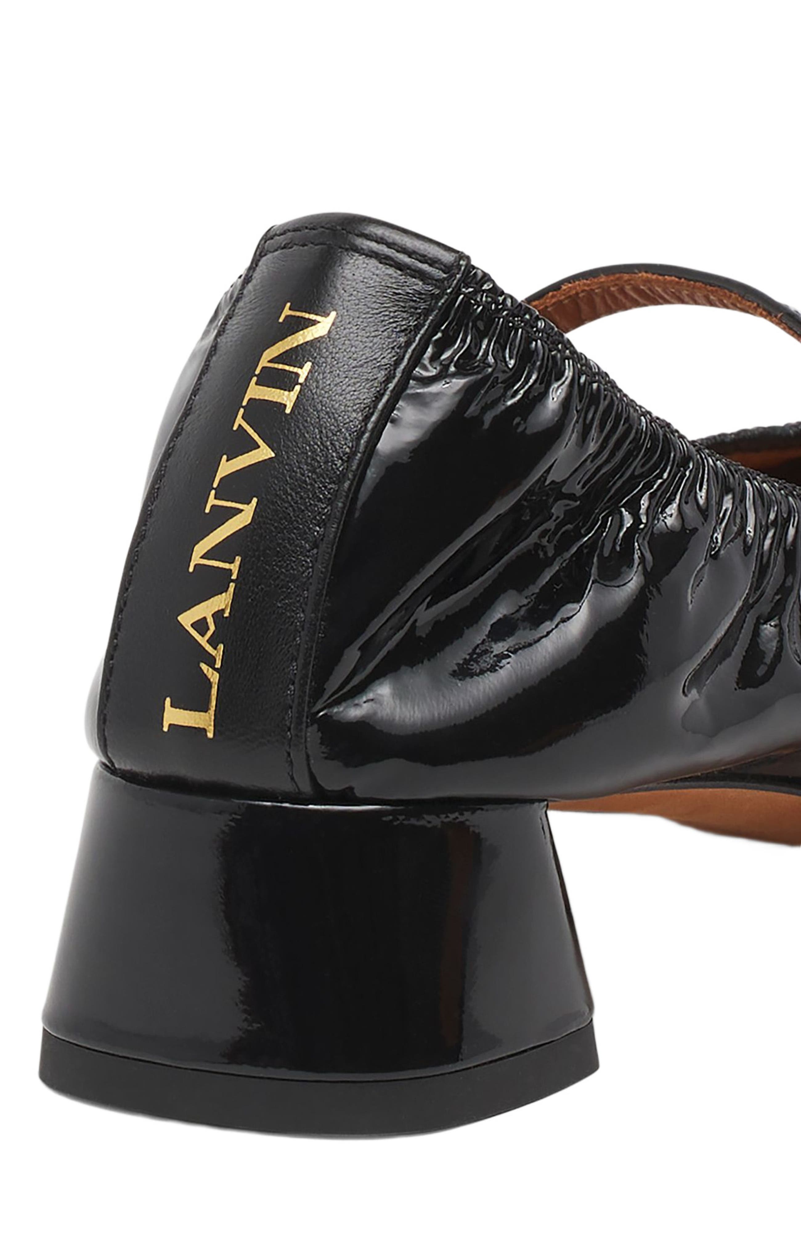 Lanvin Heeled Mary Jane in Glossy Leather, Alternate, color, 