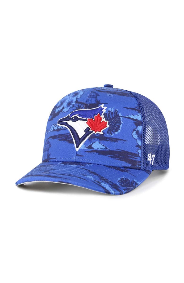 '47 Men's '47 Blue Toronto Blue Jays Fiji Trucker Adjustable Hat, Main, color,