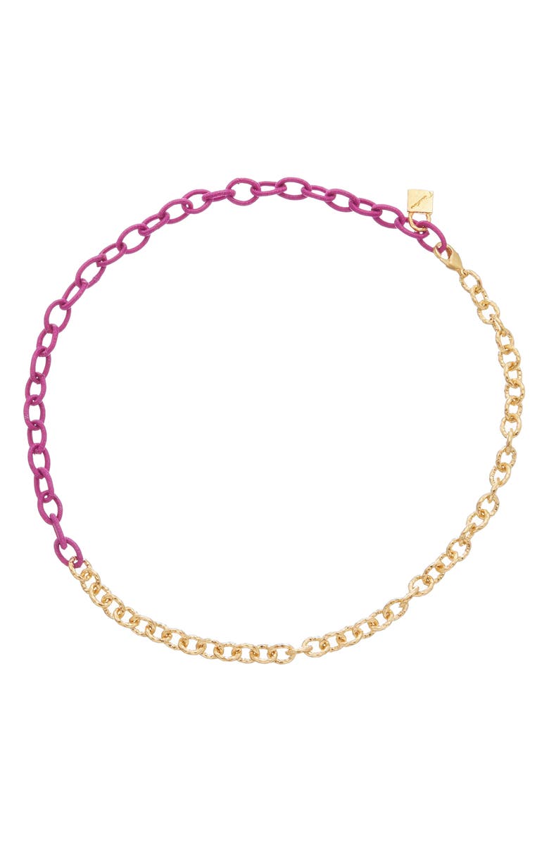 Juvell Two-Tone Chain Necklace, Main, color, Yellow