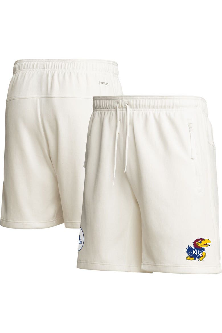 Men's adidas Cream Kansas Jayhawks Zero Dye AEROREADY Shorts, Main, color, Cream