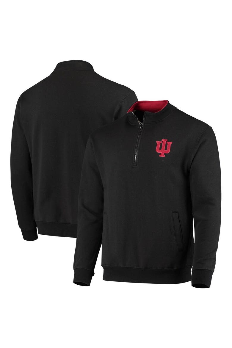 Men's Colosseum Black Indiana Hoosiers Tortugas Logo Quarter-Zip Jacket, Alternate, color, Black