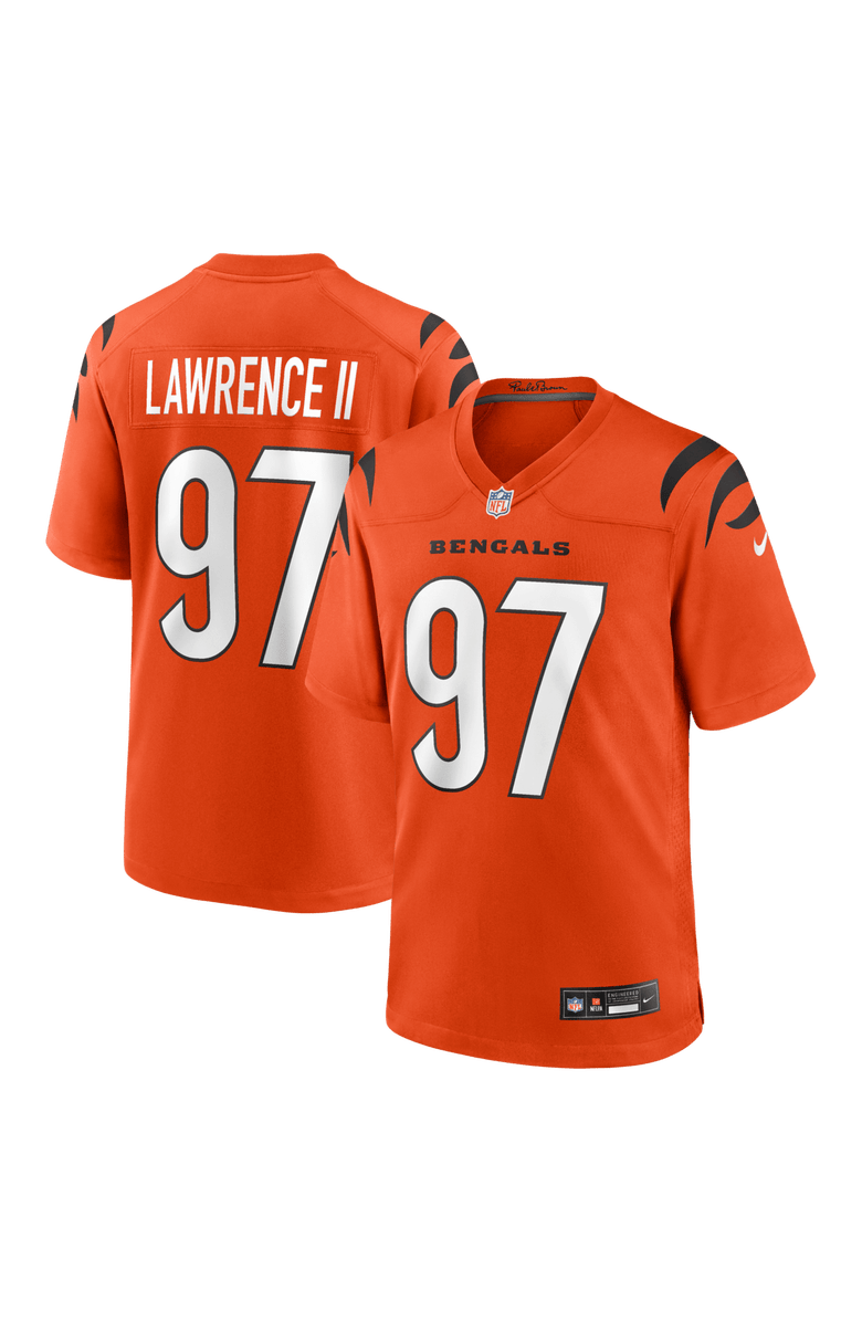 Nike Men's Nike Dexter Lawrence II Orange Cincinnati Bengals Game Jersey, Main, color, Orange