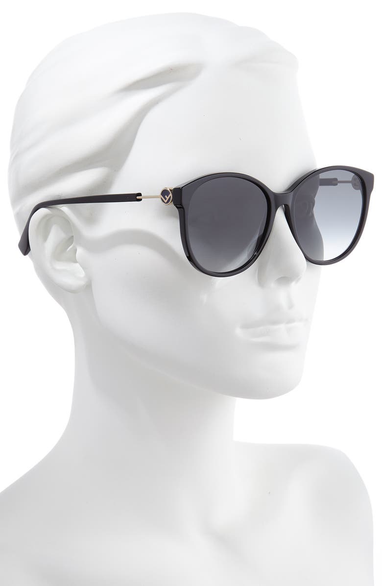 Fendi 58mm Gradient Cat Eye Sunglasses, Alternate, color,