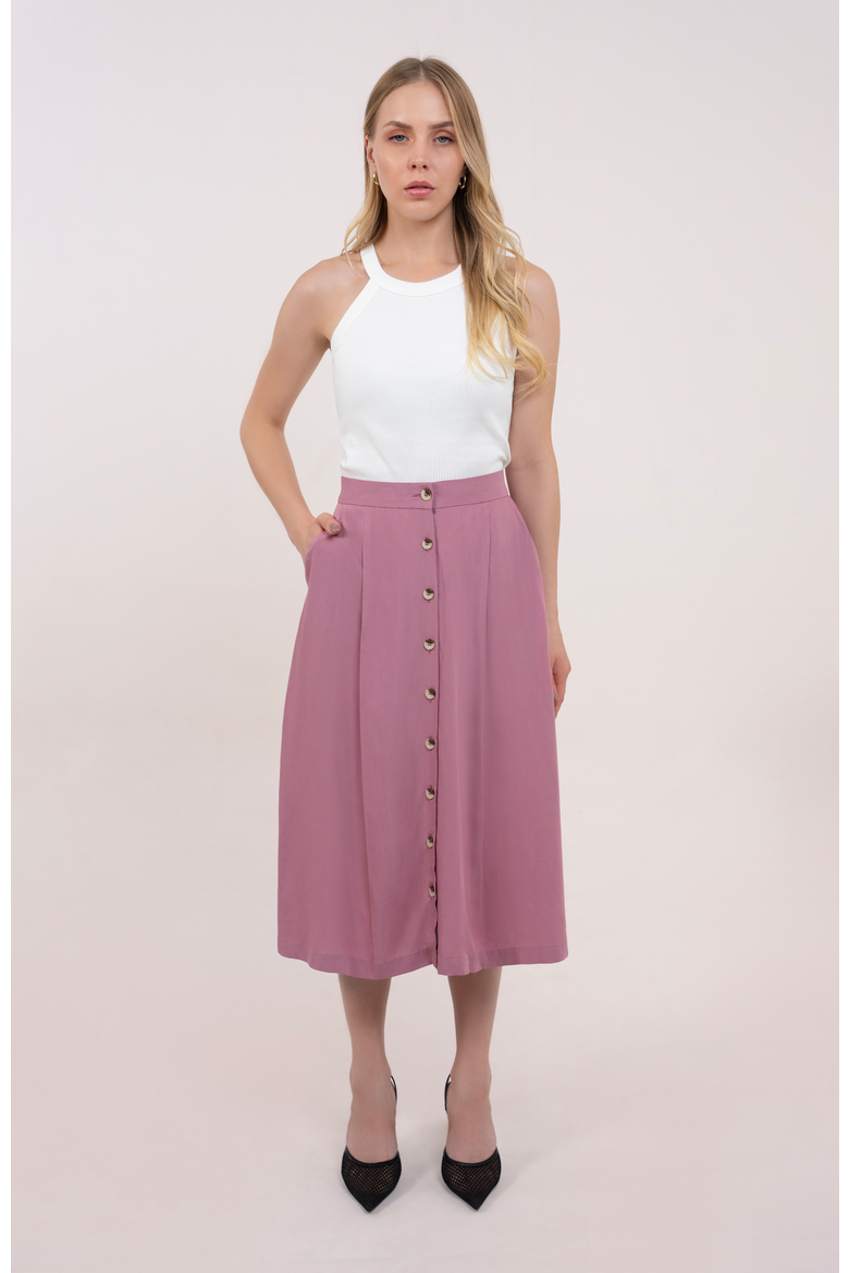 The Midi Skirt, Alternate, color, Mauve