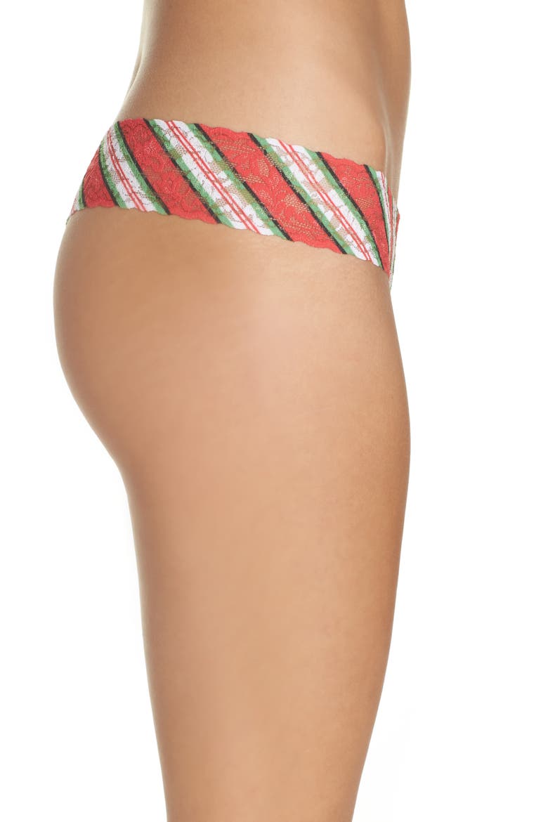 It's a Wrap Low Rise Thong, Alternate, color, RED MULTI