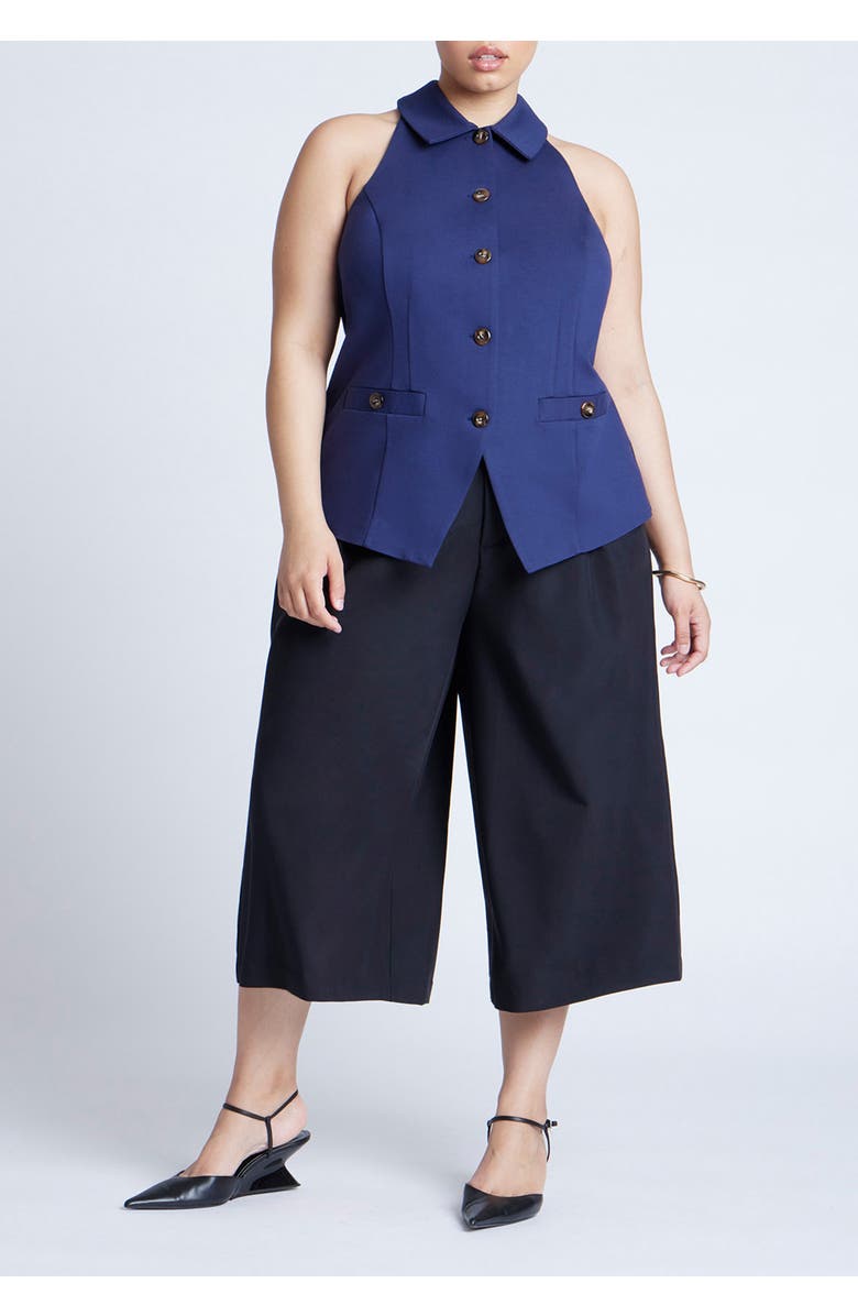 ELOQUII Halter Vest Top, Alternate, color, 