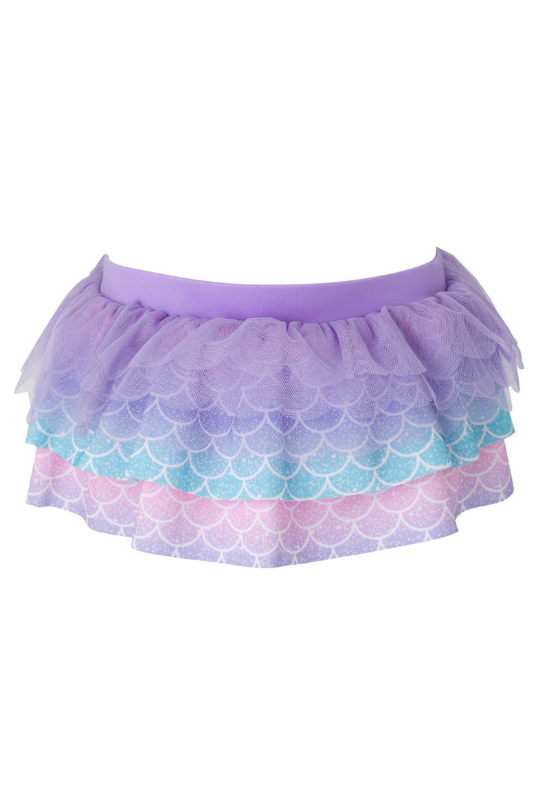 The Little Mermaid Princess Ariel 2-Piece Swimwear Tankini and Skirt Set, Alternate, color, Ariel Aqua Purple