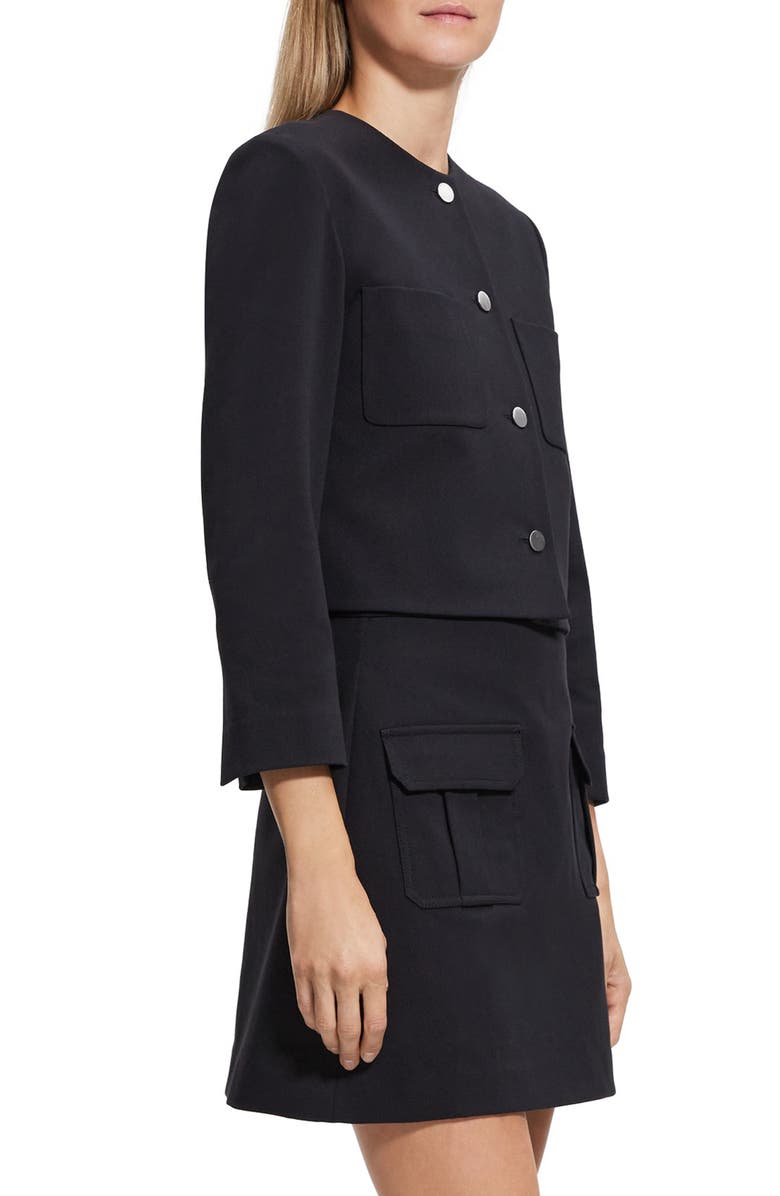 Theory Neoteric Cotton Blend Crop Jacket, Alternate, color,