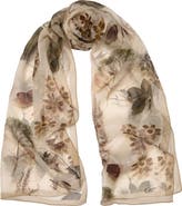 Elizabetta Botanica -  Long Sheer Silk Scarf for Women