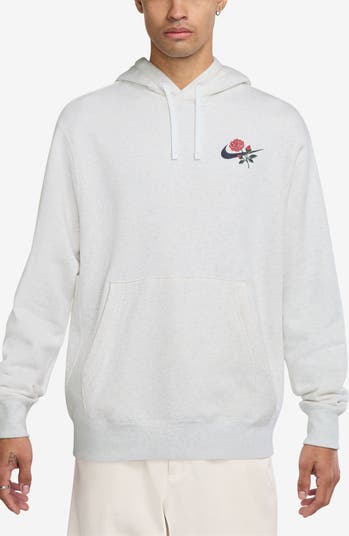 Nike Sportswear Club Embroidered Rose Swoosh Pullover Hoodie