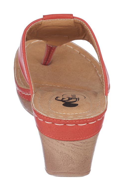 Gc Shoes Genelle Coral Wedge Sandals In Coral