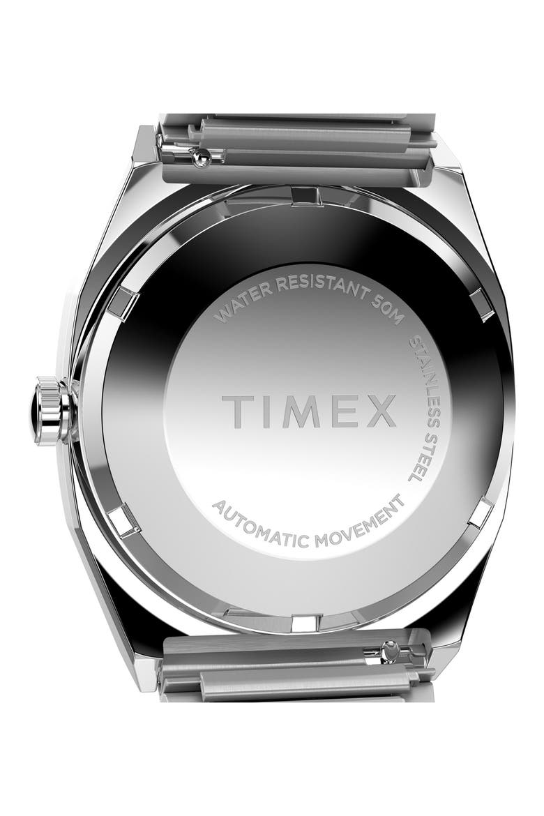 Automatic 1983 E-Line Reissue Bracelet Watch, 34mm, Alternate, color, BLUE/ SILVER