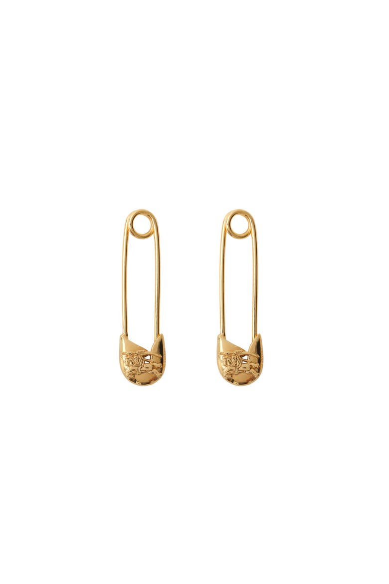 Knight Pin Earrings, Main, color, Gold