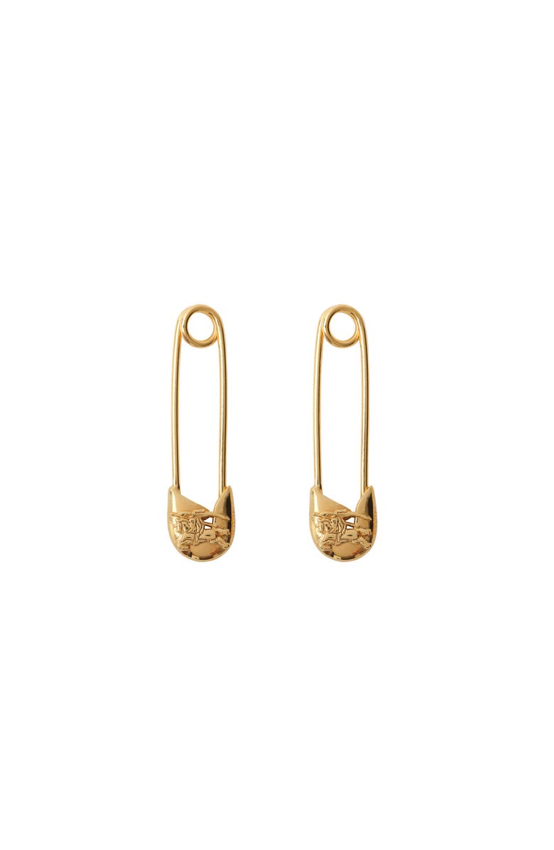 Burberry EKD Pin Earrings, Main, color, Gold