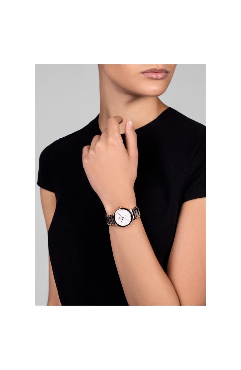 RADO Centrix Automatic Diamond Ceramic Bracelet Watch, 30.5m, Alternate, color, 