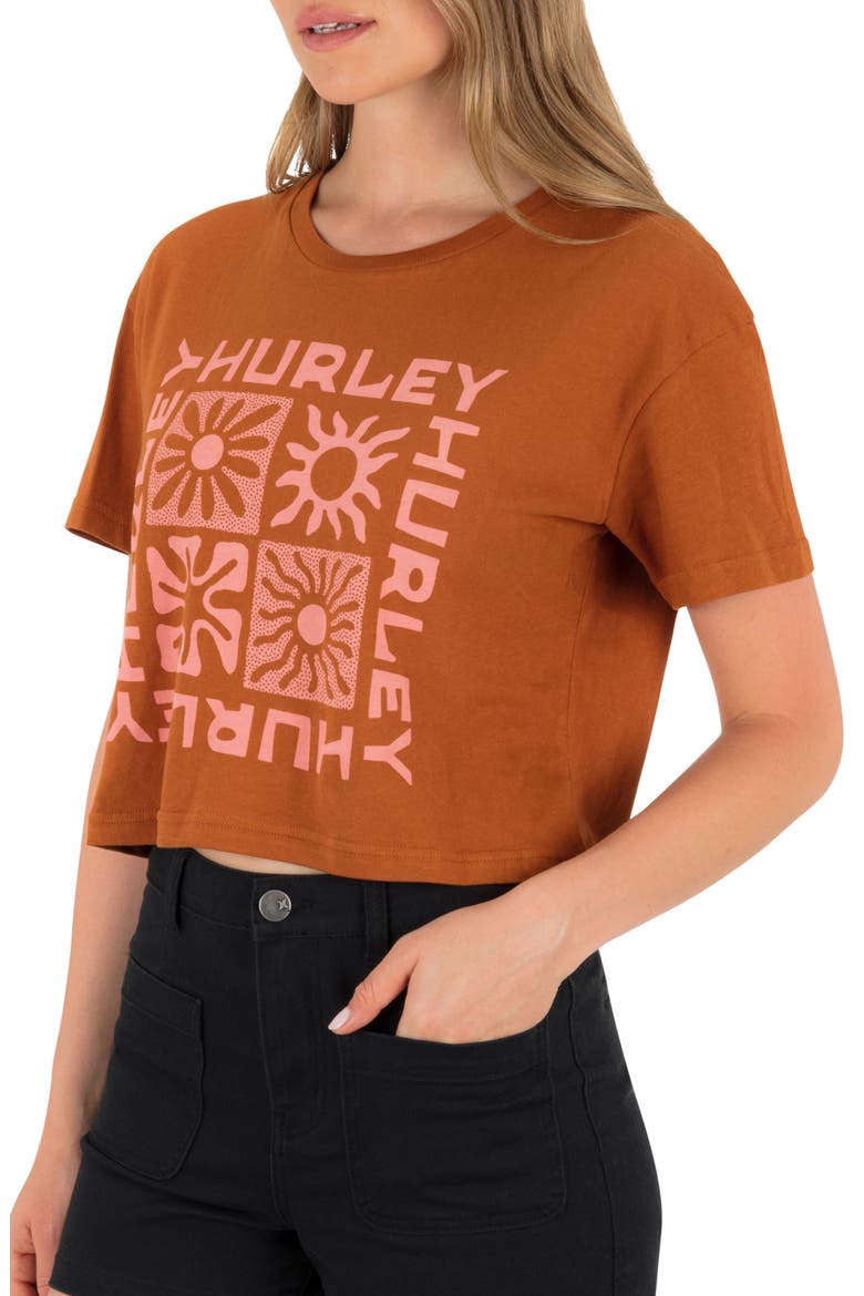 Botany Boxy Crop T-Shirt, Alternate, color, LEATHER BROWN