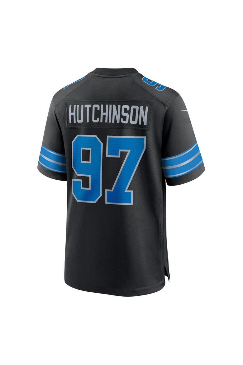 Men's Nike Aidan Hutchinson Black Detroit Lions 2nd Alternate Game Jersey, Alternate, color, Black