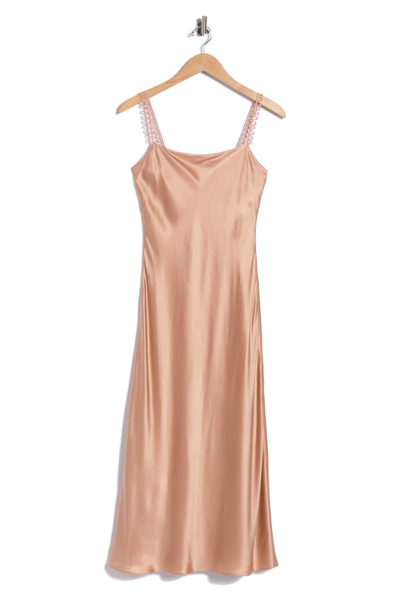 Rosabella Silk Dress, Alternate, color, SOFT BEIGE