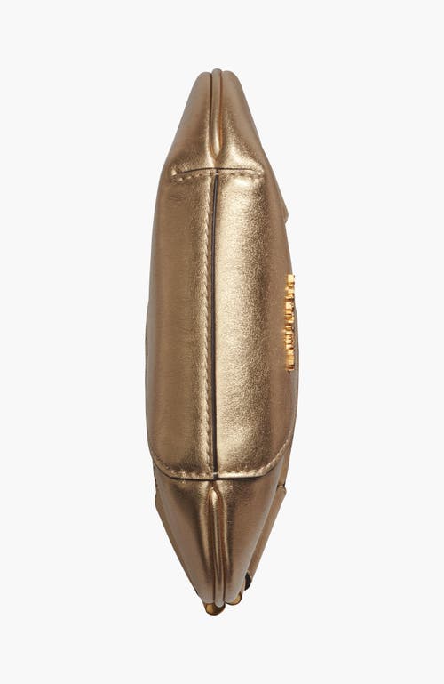 Donna Karan New York Baldwin Metallic Micro Crossbody In Gold