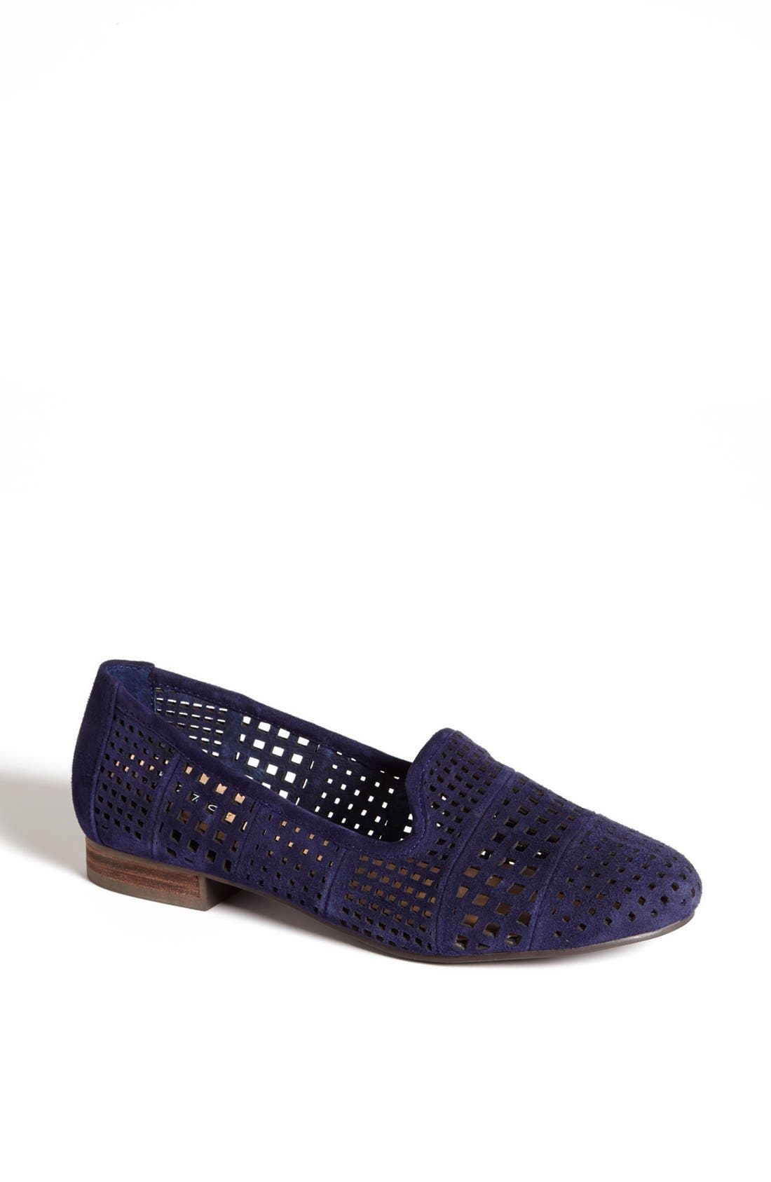 Adam Tucker Me Too 'Harvard' Leather Flat, Main, color, INK SUEDE