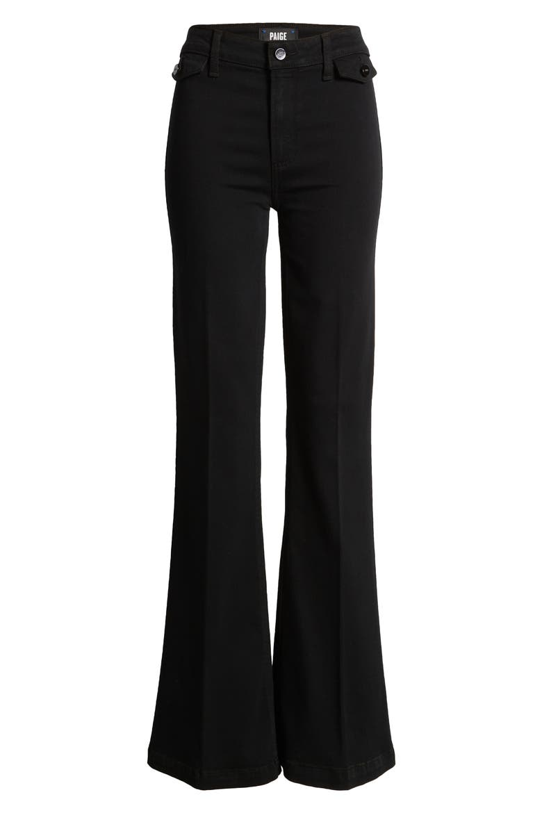 Genevieve High Waist Flare Jeans, Alternate, color, BLACK SHADOW