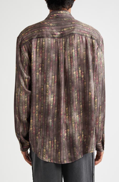Y/project Floral Stripe Button-up Shirt In Faded Floral Stripe