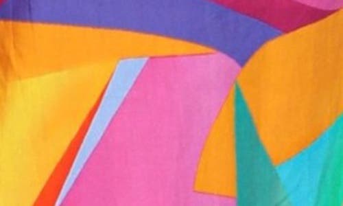 Apny Print Cotton Belted Shirtdress In Multi