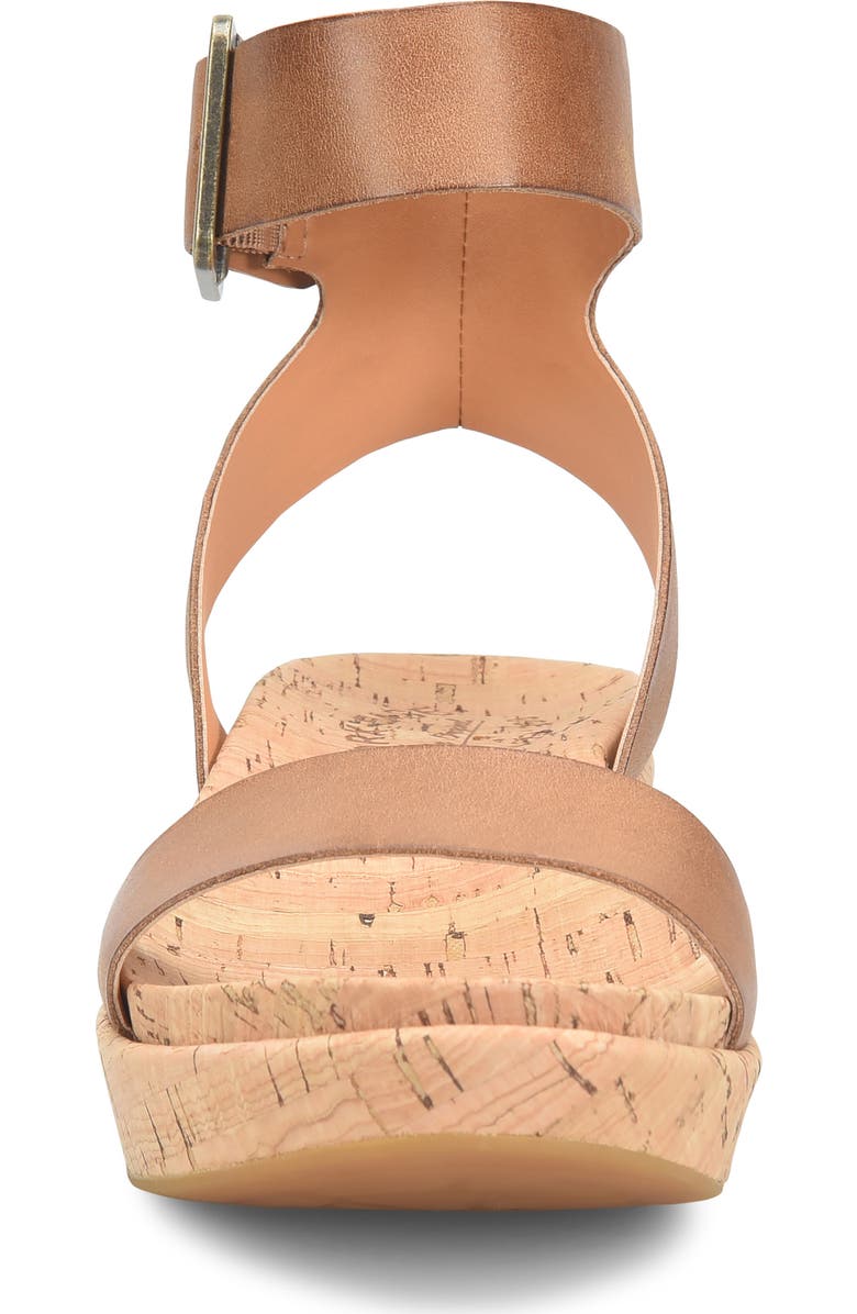 Kork-Ease<sup>®</sup> Mullica Ankle Strap Platform Wedge Sandal, Alternate, color, Brown Leather