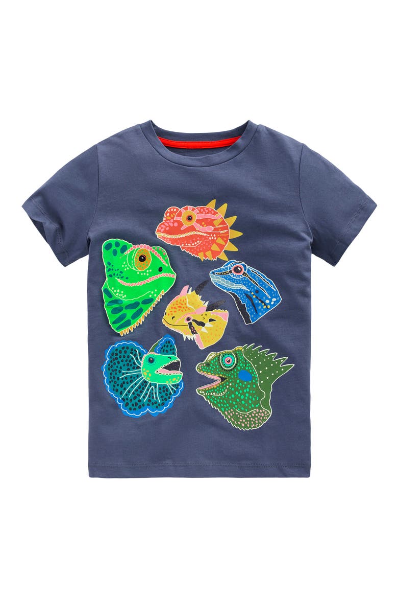 Kids' Lizards Glow in the Dark Graphic T-Shirt, Main, color, VINTAGE INDIGO LIZARDS
