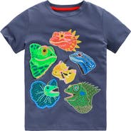 Mini Boden Kids' Lizards Glow in the Dark Graphic T-Shirt